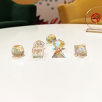 Dés de pierres précieuses Verre prisme arc-en-ciel personnalisé DND Gem Dice 16mm D6 Stone Polyhedral Dice Set Glass