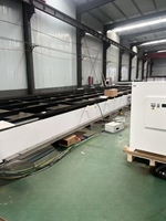 PFT Machine de découpe laser fibre CNC à portique sur rail au sol 12kW, haute puissance laser, fabrication rapide de métaux, contrôle Cypcut BMP, en promotion