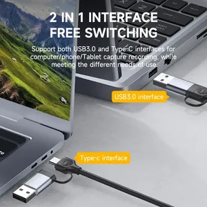 <span class=keywords><strong>Carte</strong></span> <span class=keywords><strong>de</strong></span> capture vidéo USB 3.0 Hagibis avec port PD pour charge rapide pour iPad, HDMI vers USB/Type-C, enregistreur vidéo pour jeux et streaming en direct - Product Image 5