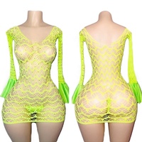 Vente en gros de lingerie exotique en résille diamantée, tenues de danseuse, nouvelle arrivée, personnalisable