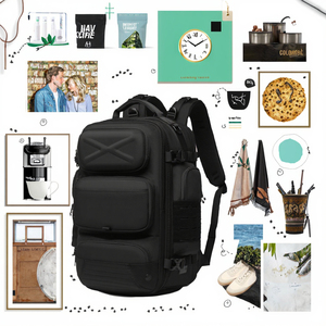 Sac à dos d'affaires multifonctionnel unisexe Roziv Sports 9842S-B Fashion 29L pour voyage en plein air, antivol, imperméable, en polyester, pour ordinateur portable - Product Image 3