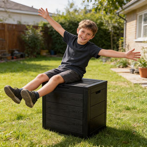 Boîte de rangement en plastique multifonctionnelle et écologique de 120 L, imperméable, pour le <span class=keywords><strong>camping</strong></span>, le jardin, la <span class=keywords><strong>piscine</strong></span>, les jouets pour enfants - Product Image 5