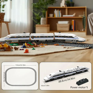 مجموعة مسار قطار السكك الحديدية عالي السرعة للمدينة الكهربائية تعمل بالبطارية ، نموذج مجمع لمترو الأنفاق - Product Image 4