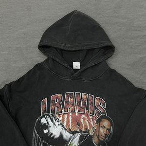 Mode personnalisée unisexe 400 Gsm pull numérique lourd Vintage lavé à capuche lavage à l'acide Streetwear noir à capuche surdimensionné - Product Image 1