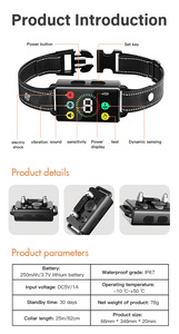 <span class=keywords><strong>Collar</strong></span> de perro antiladrido recargable impermeable IP67 con características de vibración y choque hecho de plástico duradero - Product Image 6