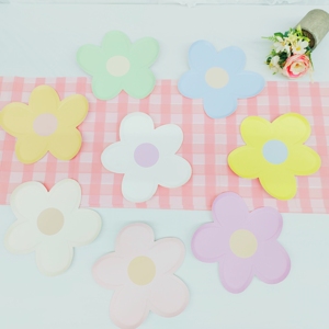 Platos Desechables Premium con Diseño Floral DAMAI, Artículos para Fiestas de Cumpleaños Infantiles, Platos de Papel con Forma de Flor en Colores Variados - Product Image 1