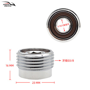 อะแดปเตอร์วาล์วถังดำน้ำ Keep Diving G5/8 Din To Yoke พร้อมซีลยางฟลูออรีน ขนาด 23 มม. 16 มม. - Product Image 1
