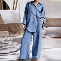 Ensemble 2 pièces pour femmes musulmanes, tunique tunique surdimensionnée, ensemble haut de pantalon, survêtement deux pièces, costume arabe turc de Dubaï