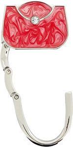 Anti-slip Base Foldable Purse Hook Metal Handbag Hanger Table Edge Hook Portable <b>Bag</b> Holder Compact Vanity Accessory <b>Gift</b> - Product Image 2