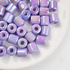 Perles en acrylique colorées de haute qualité avec revêtement UV, à trou droit, base peinte à la main, matériaux DIY pour sangles de téléphone et porte-clés - Product Image 4