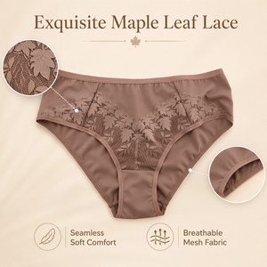 Culottes taille haute pour femmes avec dentelle florale et panneau en V, couvrance intégrale, en microfibre - Product Image 5