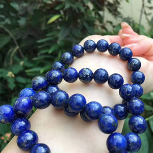Chất Lượng Cao Màu Xanh Lapis Lazuli & Lazurite Vòng Đeo Tay Tự Nhiên Đá Bead Đồ Trang Sức Thời Trang Người Đàn Ông Phụ Nữ Birthstone Món Quà Đảng Những dịp - Product Image 6