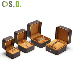 Caja de Joyería de Piel Sintética de Lujo Shero, Forro de Terciopelo, Acabado de Acero Inoxidable, Color Personalizado para Anillos, Pulseras y Collares - Product Image 1