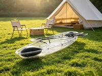 Kayak transparent pour 2 personnes, canoë double siège en cristal pour lac, océan, divertissement en plein air