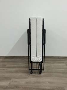 Marco de cama de plataforma de Metal negro, precio barato, <span class=keywords><strong>fabricantes</strong></span> de tubos de hierro de tamaño único, cama de Metal plegable para el hogar - Product Image 4