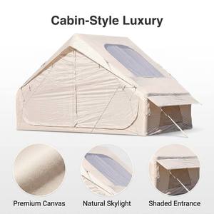 <span class=keywords><strong>Tente</strong></span> gonflable verticale d'extérieur, kaki, grand espace, anti-moustiques, ventilée, avec <span class=keywords><strong>mini</strong></span> auvent latéral - Product Image 3
