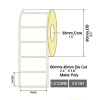 Étiquettes thermiques directes de taille personnalisée, étiquettes rondes colorées autocollantes imprimables, rouleau d'étiquettes vierges pour transfert thermique