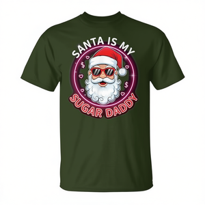 Camiseta navideña Santa Is My Sugar Daddy, unisex, talla para adultos S M L XL XXL, regalo navideño, humor divertido - Product Image 2