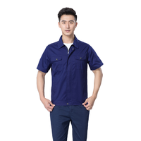 Uniforme de travail léger à manches courtes pour pantalon et chemise en polyester de réparation de mécanicien d'ouvriers agricoles