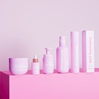 Ensemble de flacons pulvérisateurs pour sérum cosmétique rose, 30 ml, 150 ml, 250 ml, 250 ml, L200 ml, emballage en plastique pour soins de la peau