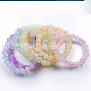 Acrylic Round Beads Solid Color Imitation Glass Loose Beads For <b>Bracelet</b> Making DIY Jewelry Accessories - Product Image 4