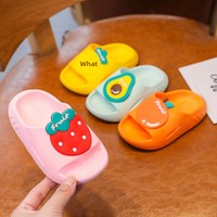 Tongs d'été respirantes unisexes pour enfants, motif princesse fraise, en PVC souple, imperméables et antidérapantes, pour la maison