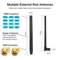 Antenne WiFi 5G LTE à interface filetée, gain élevé, pliable, omnidirectionnelle, type « canard en caoutchouc » pour routeur modem OEM