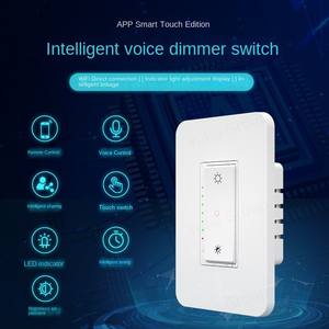 Interrupteur tactile à intensité variable 2 voies standard US 110V/240V, indice de protection IP27, unipolaire/bipolaire 10A, en polycarbonate pour éclairage dimmable - Product Image 3