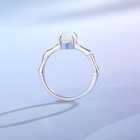 Bagues en argent sterling S925, bague en opale bambou, classique pour femmes, mariage, fiançailles et cadeau