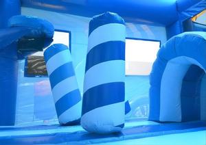 Combo Inflable de Camión de Helados Azul, Camión de Helados Inflable con Tobogán, Combo 6 en 1 de Camión de Helados - Product Image 6