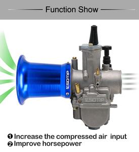 <span class=keywords><strong>Moto</strong></span> Aluminium 50/55mm Velocity Stack Racing Carburateur Filtre À Air Entonnoir Coupe Vent Corne Coupe pour P.w.k. O. K. O. - Product Image 3