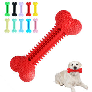 Negozio di animali personalizzato Multi-colore Golf Design in Nylon gomma TPR TPE brevetto cane forma di osso giocattoli da masticare per la pulizia dei denti del cane - Product Image 2