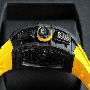 Montre mécanique de luxe haut de gamme avec boîtier en fibre de carbone incrusté de diamants, mouvement personnalisé pour montre d'affaires pour homme - Product Image 3