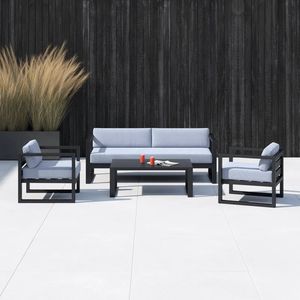 Poltrona di alluminio all'aperto moderna con la tavola laterale per il Patio dell'hotel del cortile o gli insiemi di conversazione del <span class=keywords><strong>balcone</strong></span> - Product Image 1