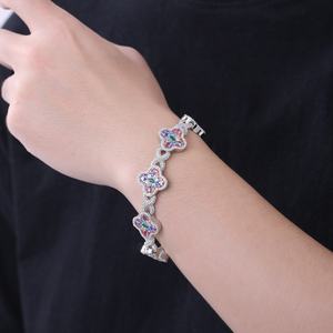 Pulsera Unisex de Cobre Chapado en Oro con Patrón de Trébol de Cuatro Hojas Estilo Pequeña Fragancia, Multicolor, para Comercio Transfronterizo - Product Image 2