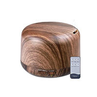 Diffuseur ultrasonique d'huile essentielle et d'arôme de 300ml, dispositif électrique avec recharge USB, humidificateur d'air au Grain de bois, lumières LED