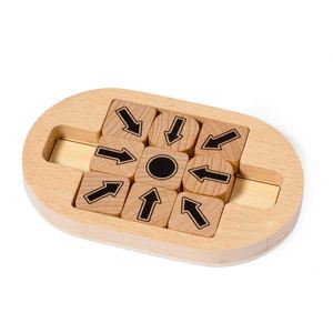 New Arrival Mini Portable Puzzle Table <b>Game</b> for Kids Custom Logo Made of Wood 4-Color Graphic Printing Wholesale Promotion - Product Image 2