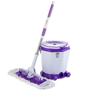 Herramientas de Limpieza para Pisos de Casas Grandes, Mopa Plana Plegable de Acero Inoxidable con Alta Tasa de Deshidratación y Absorción Rápida - Product Image 1