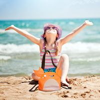 Bolsa de Playa de Malla para Niños Unisex DICHOS, Diseño de Cangrejo, Material de PVC, Recolector de Conchas, Estilo Mensajero