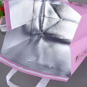 Bolsa Térmica Personalizada para Bebidas, Bolsa de Transporte con Aislamiento de Película de Aluminio, Bolsa Refrigerante de Tela No Tejida para Entrega de Comida Rápida - Product Image 2
