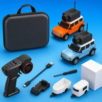 Voiture télécommandée rapide avec caméra HD WiFi 1:64, jouet pour enfants avec étui de transport, application photo/vidéo/VR, orange