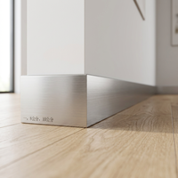 Plinthe en acier inoxydable brossé pour sous-sols et hôtels – Livraison rapide