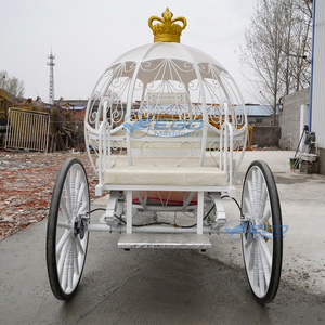 Charrette de mariage électrique Cendrillon en forme de citrouille, chariot à chevaux, buggy électrique - Product Image 6