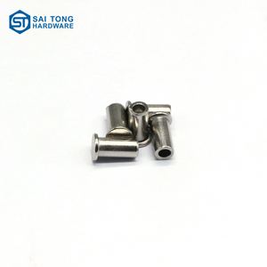 Carbon Steel Semi Tubular Rivets <b>Flat</b> Head Nickel Plated 3mm 4mm 5mm ISO Standard Customizable Sizes Saitong Brand for <b>Furniture</b> - Product Image 3