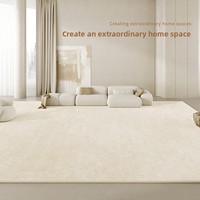 Tapis de zone moderne et minimaliste, couleur unie, style crème, sans lavage, essuyable, antidérapant, pour chambre à coucher, salon, tapis de chevet, décoration intérieure