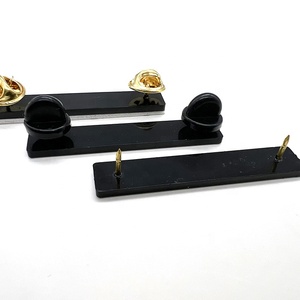 Base de broche autoadhesiva de goma con cierre de plástico negro y pasador de latón, tipo mariposa, para sujetar uñas - Product Image 4