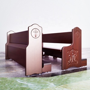 Meubles d'église confortables Prie-<span class=keywords><strong>Dieu</strong></span> en bois massif fabriqués à la main coussin doux design artisanal personnalisable pour l'église de l'école à la maison - Product Image 2