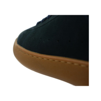 Baskets décontractées pour hommes en cuir suédé véritable, à semelle plateforme en caoutchouc épais, basses, à lacets, style vintage, pour la marche