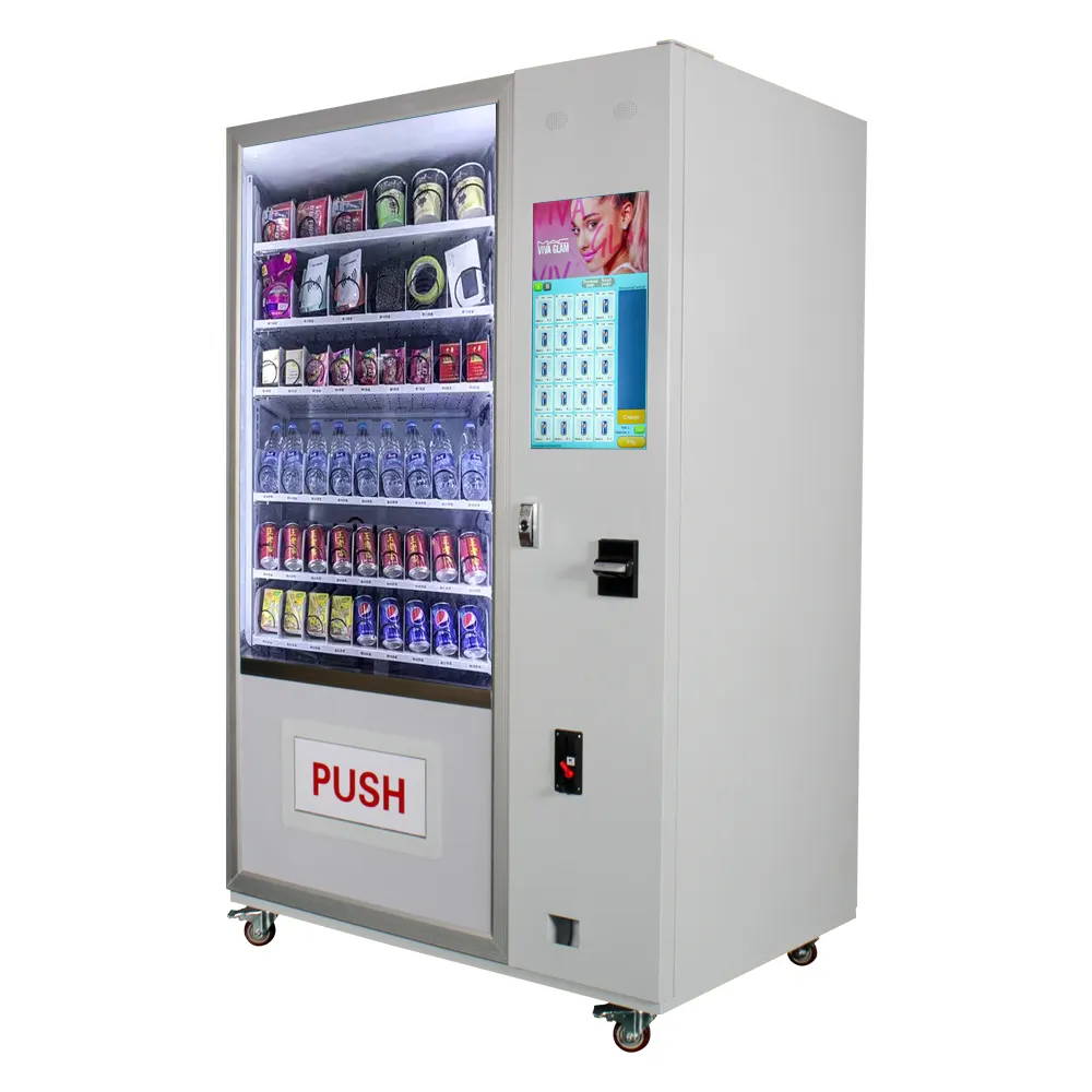 Riteng distributore automatico di acqua di vendita calda automatico Snack Drink intelligente a buon mercato Combo distributore automatico per alimenti e bevande articoli al dettaglio