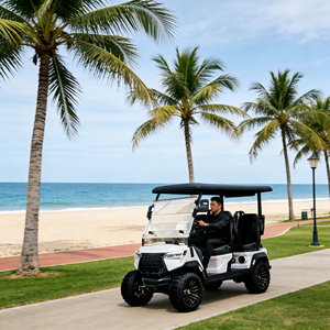 Dernier modèle de véhicule à faible vitesse (LSV) 4 places pour manoir et vignoble, véhicule multifonctionnel pour navettes dans les domaines pittoresques - Product Image 1